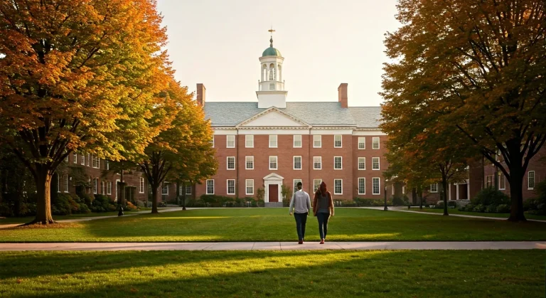 A beautiful college campus representing successful Dartmouth essays that worked.